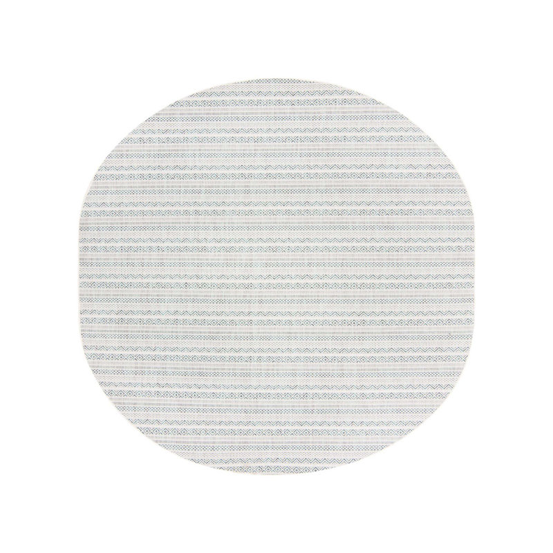 Hewitt Striped Indoor / Outdoor Rug, Oval 7'10" x 10'