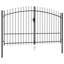 Verdia 225cm H x 300cm W Black Metal Gate