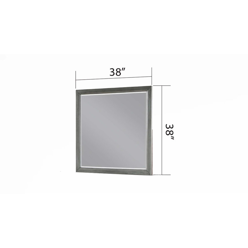Ensemble de chambre à coucher Adryan, Très grand lit, Brun, 4 Pcs: Bed, Dresser, Nightstand, Mirror