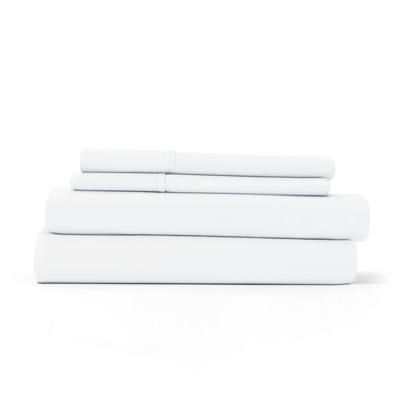 White Ultra Soft Queen Microfiber Bed Sheet Set