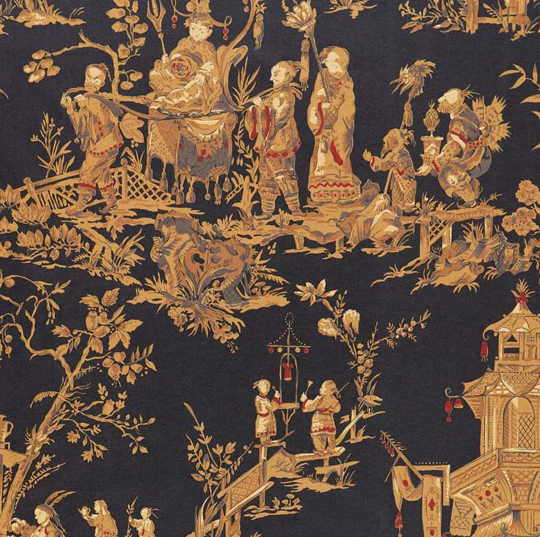 Chinois Fabric, Charcoal