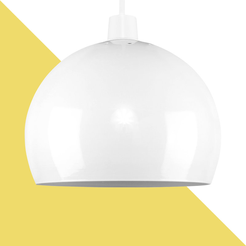 14.7cm H Metal Bowl Pendant Shade ( Screw On ), White