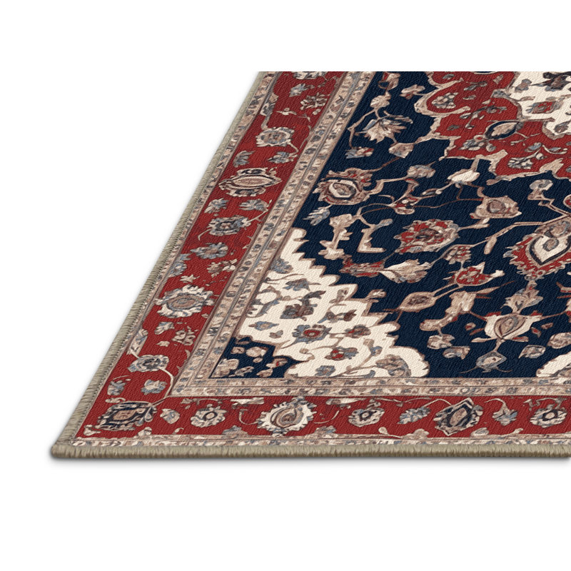 Machine Washable Persian Brown Area Rug, Square 5'