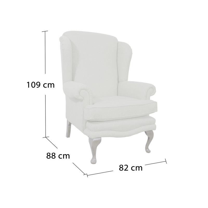 Clarkfield Upholstered Wingback Chair, Linea French Grey