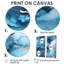 Bord de mer bleu côtier élégant - 2 pièces de décoration murale bleue-390265911-390265910-390265913