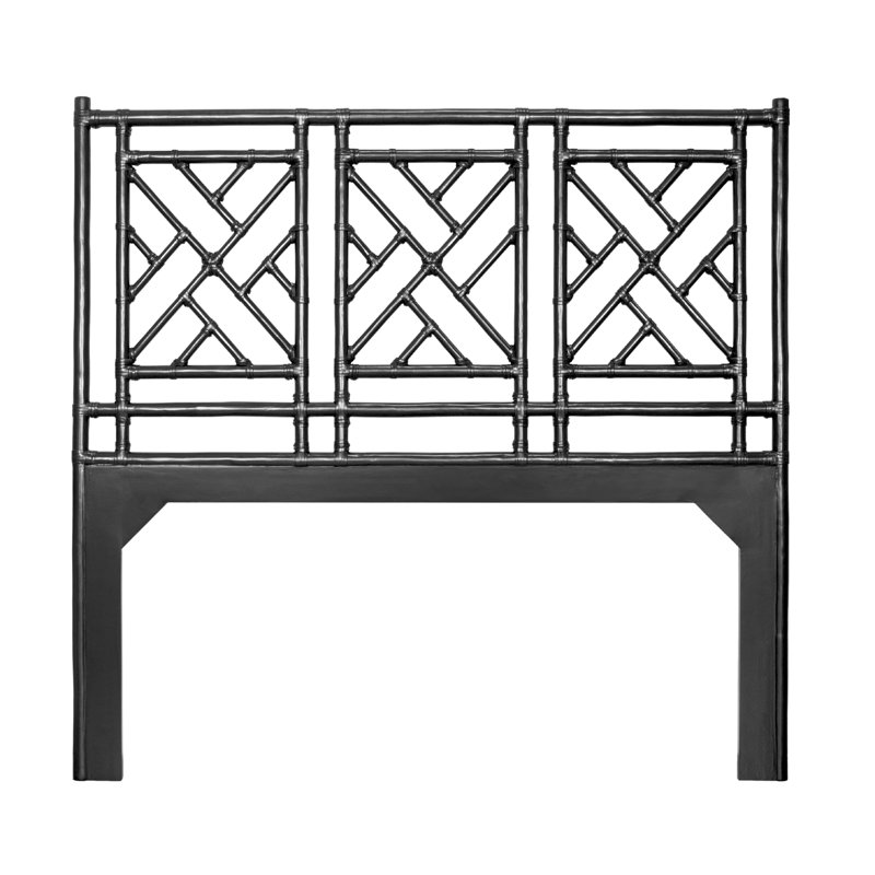 Chippendale Open-Frame Bed, Black, Queen