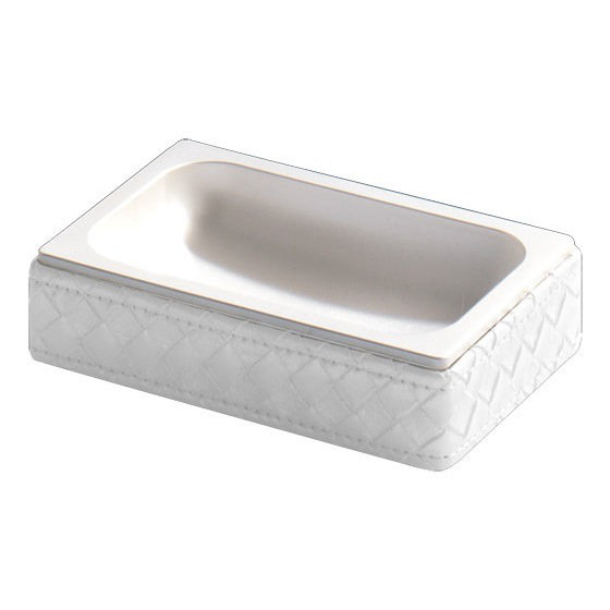 Plat à savon Oconto, Blanc perle