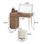 Commode 31,5 "simple blanche + brune avec coiffeuse et miroir