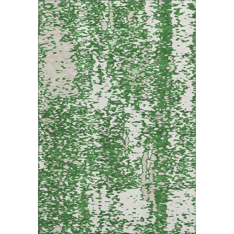 Premium Machine Washable Prisco Emerald Rug