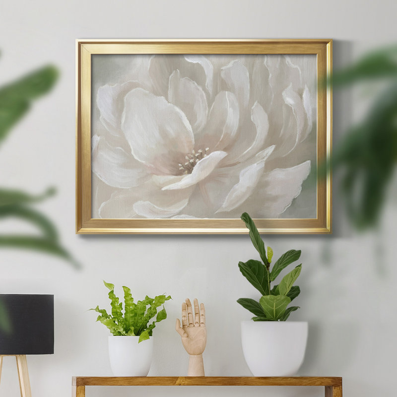Pêche parfaite - Peinture sur toile encadrée, H 26,5 po x l 36,5 po x P 1,5 po, Or
