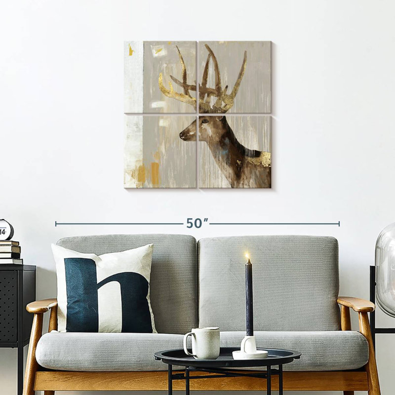 Brampt cerf I, H 26 po x l 26 po