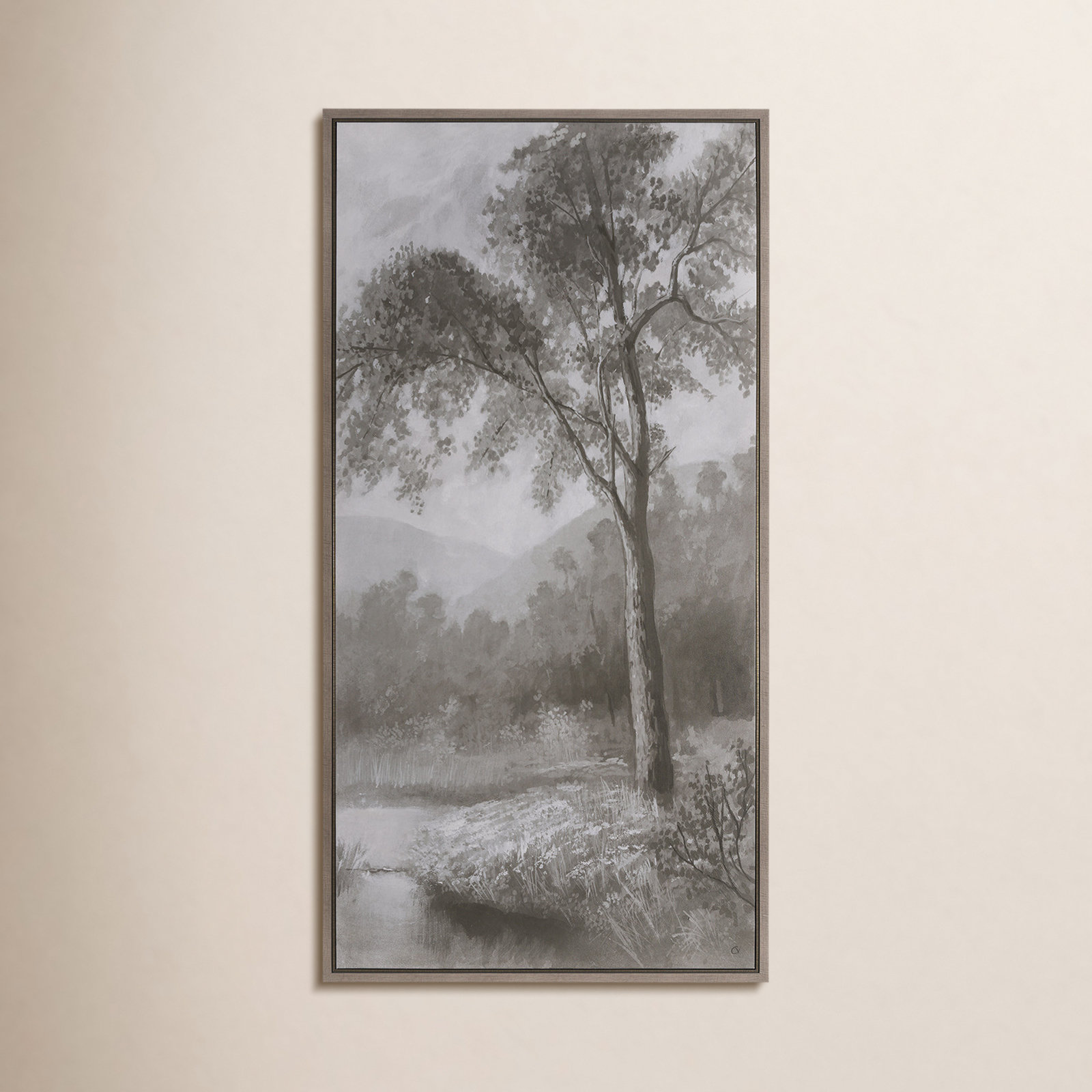 Forest Morning II By  Studio A Hand Embellished Textured Framed Canvas, Forest Morning II