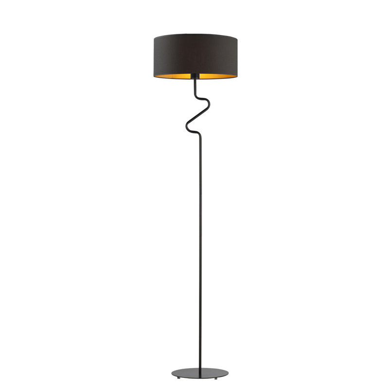 Adalade 166cm Traditional Floor Lamp, Black, Black