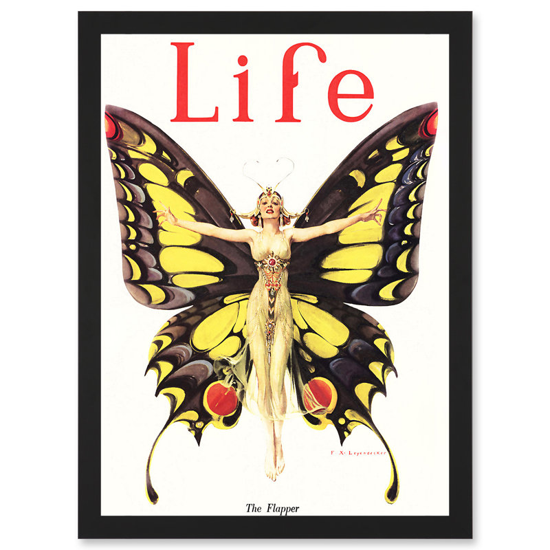 Magazine 1922 Life Butterfly Dance Flapper Roaring Twenties - Single Picture Frame Print
