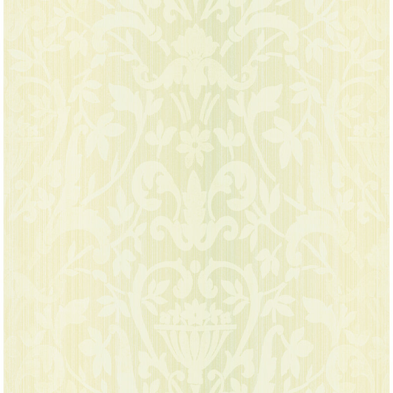 Papier peint damassé non tissé Seabrook Designs, Crème au beurre