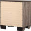 Table de chevet à 2 tiroirs au fini taupe délavé, structure rectangulaire, structure, tiroirs doubles pour le rangement dans la chambre à coucher, 27 pouces de hauteur et 23,5 de largeur avec couleur, fabrication, chambre spacieuse, profondeur de 16,5 po