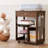 Craft Sewing Table with Machine Platform,drawer and 10 Vinyl Roll Holders