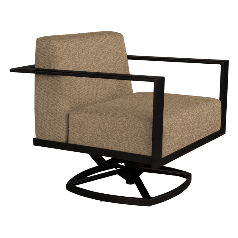 Studio Outdoor Rocker Chair, Carbon Black, Alcazar Redwood