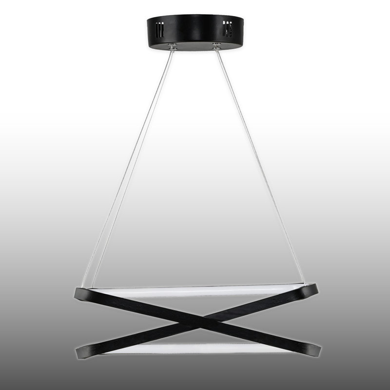 Lustre à hauteur réglable Intersect Linea X 4500 / 6500K, Noir