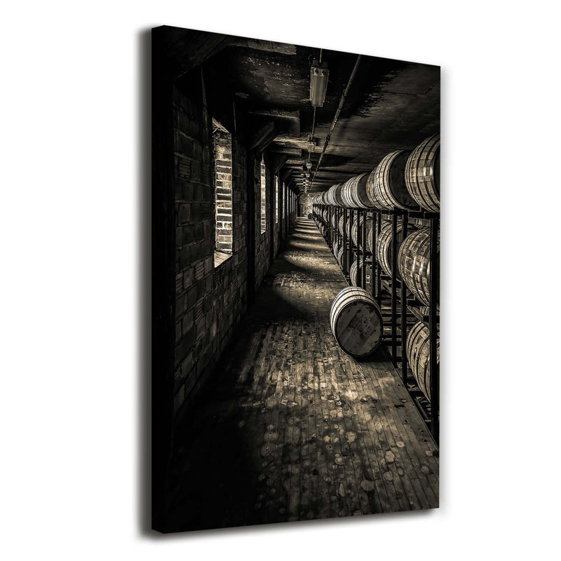 Bourbon Barrels - Wrapped Canvas Print
