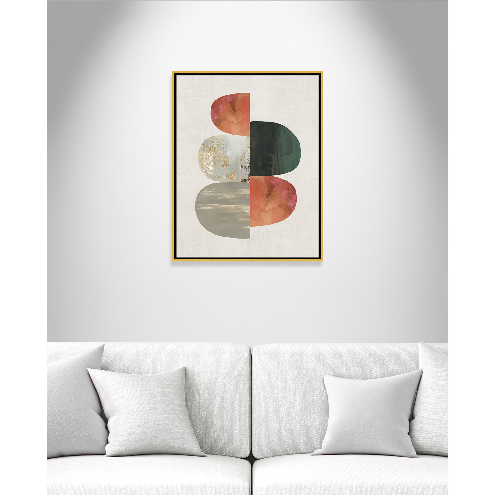 Evolving Energy II by Tom Reeves - Print, 29.5" H x 23.5" W, Framed Canvas, Gold