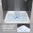 62"Wx38"D ADA Handicapped Acrylic Barrier Free Shower Base Rectangular Glossy White With Center Drain