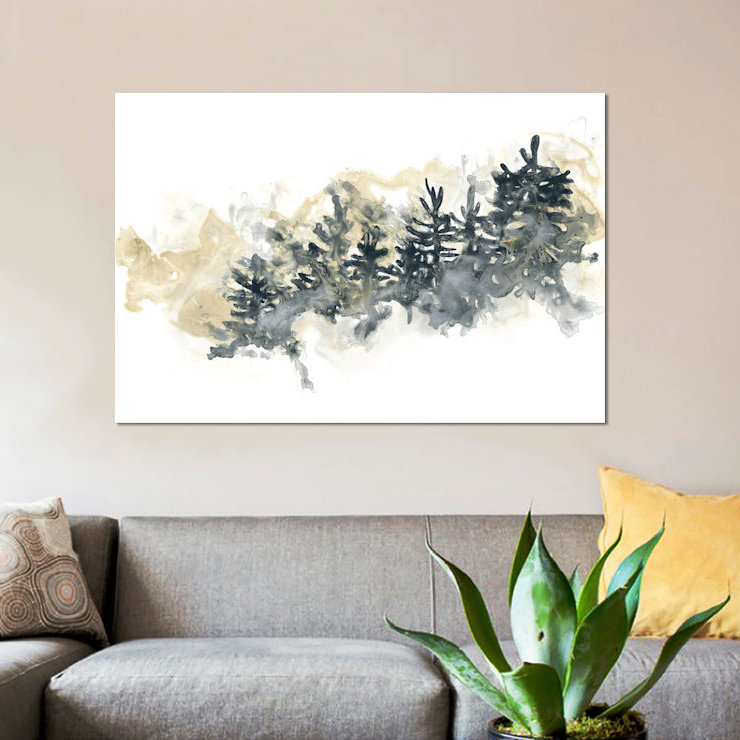 « misty hillside ii », impression sur toile, H 18 po x l 26 po x P 1,5 po, Pas de tapis, Toile tendue