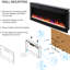 42 Inch Electric Fireplace, Double , 1400W Heat, 16 Flame & Ember Bed Colours 42" Tempered Glass, Remote Control, 11 Temperature Ranges 64F - 82F