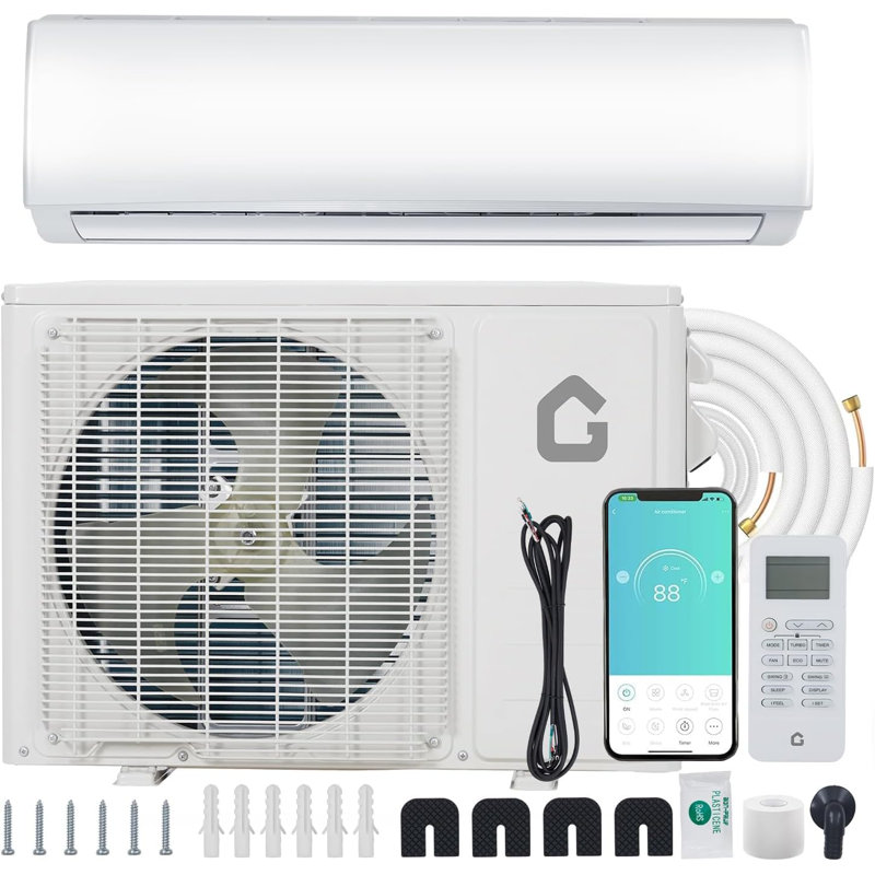 Mini climatiseur bibloc sans conduit à connexion Wi-Fi Zstar 18 000 BTU avec chauffage et télécommande inclus