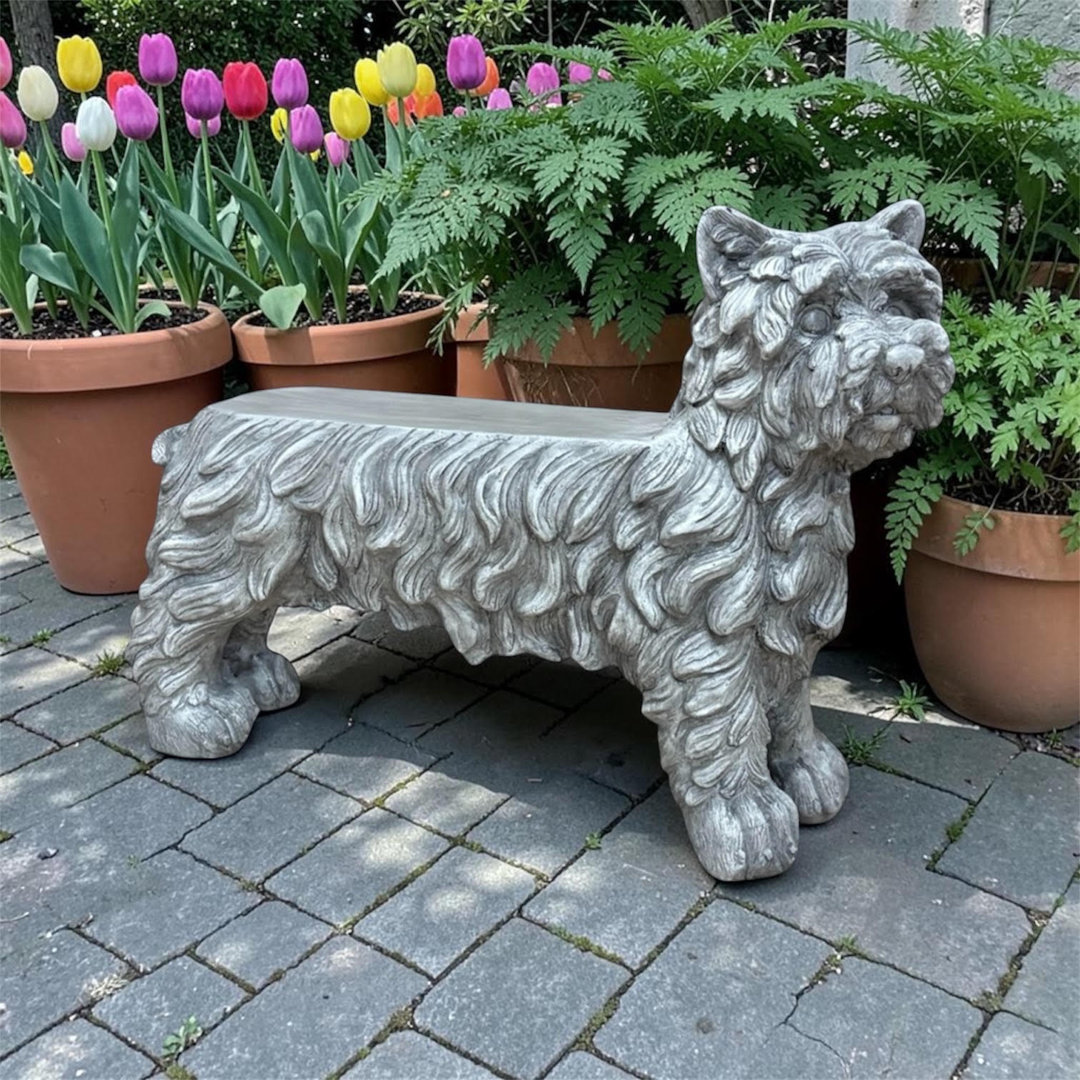 Dog Water Resistant Polyresin Garden Statue
