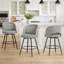 Tabouret de comptoir pivotant H 26 po avec structure en métal-937624277-938171309