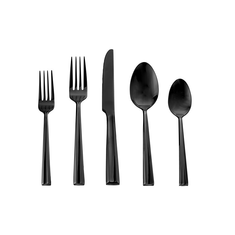 Ensemble de couverts 20 pièces Bela, Noir