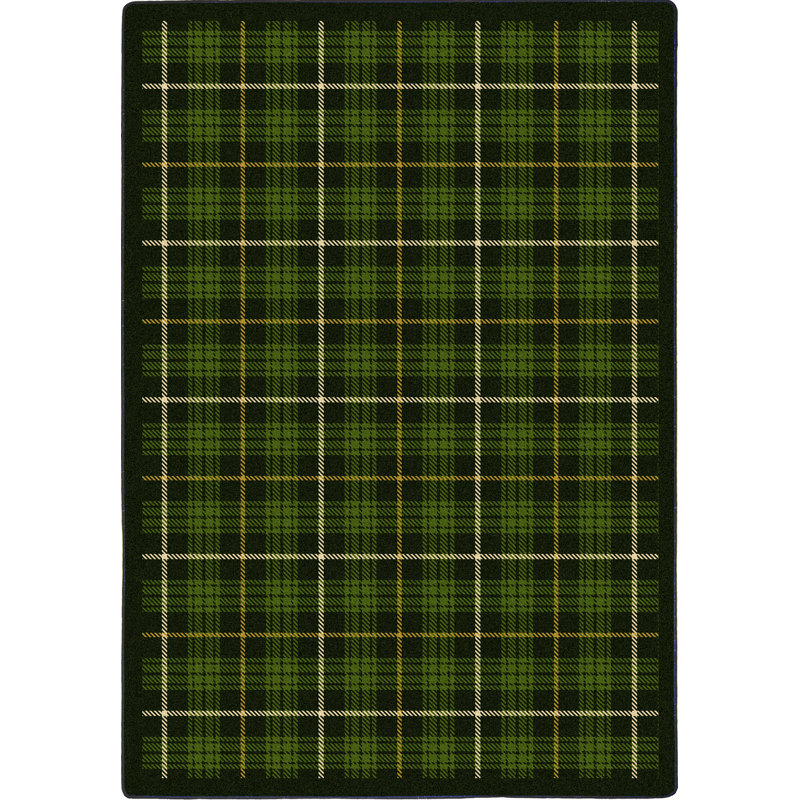 Whimsy Kaleidoscope Bit O' Scotch Area Rug in Color Pine, Rectangle 7'8" x 10'9"