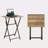 2-Piece Folding TV Tray Table No Assembly Required Portable Sofa Side Table, Industrial Snack Table For Small Spaces, Space-Saving Easy To Fold Wood Rustic-524957543