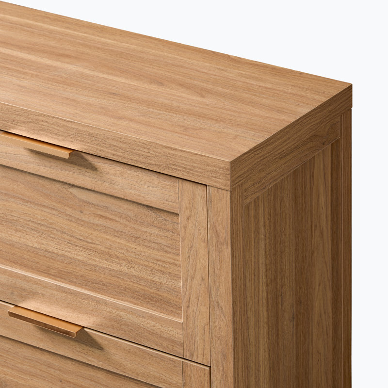Ensemble commode et table de chevet Allenside, Chêne naturel