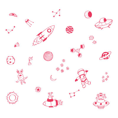 Space Doodles Wall Stickers