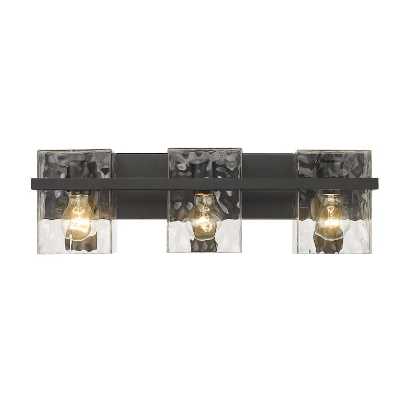 Meuble-lavabo 3 lumières Arene, Noir mat, 3 Lights, 7"H x 22.25"W x 5.5"D