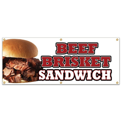Beef Brisket Sandwich Banner Sign