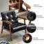 Fauteuil Mid-Century moderne en cuir artificiel touffeté de 21,65 po de large Havva-1513007550