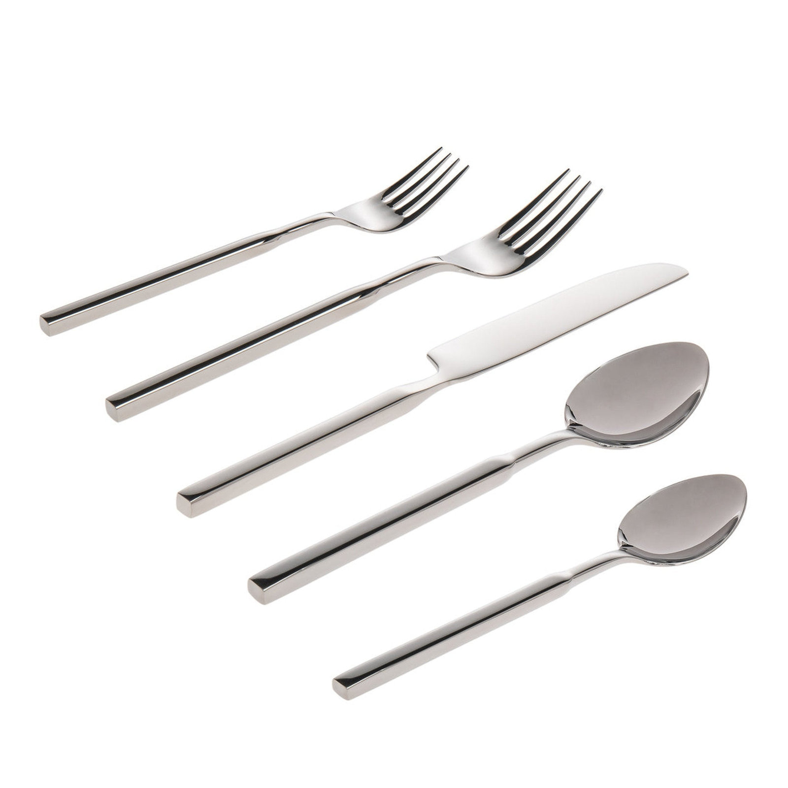 Cubit 20 Piece 18/10 Stainless Steel Flatware Set, Service for 4, Mirrored Stainless Steel