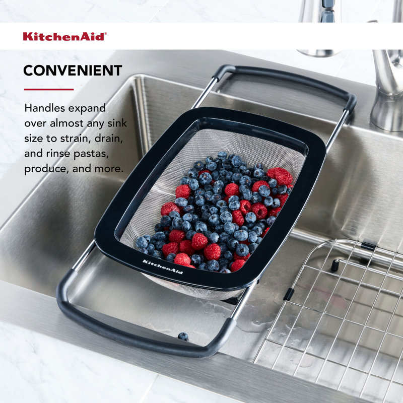 KitchenAid Black Stainless Steel Expandable Colander