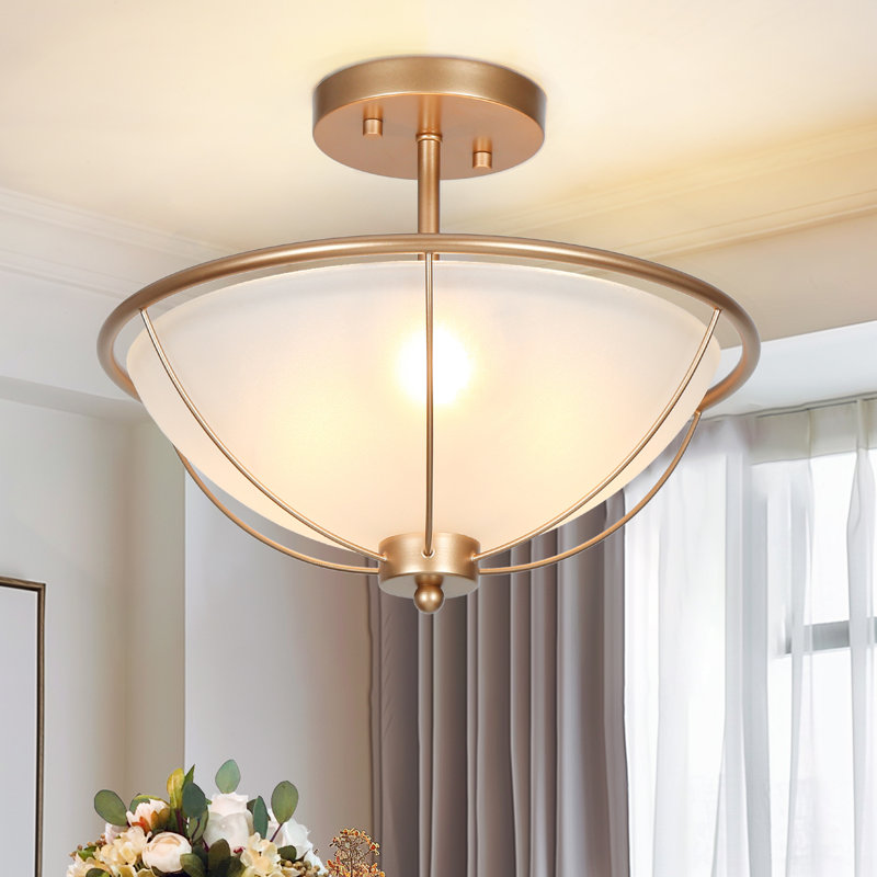 Hanshelmut Glass Semi Flush Mount