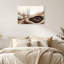 "Minimalist Bare Trees on Swirling Brown Hills", art mural sur toile-307373634