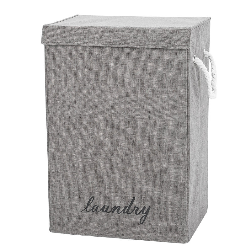 Fabric Laundry Hamper with Handles, Grey