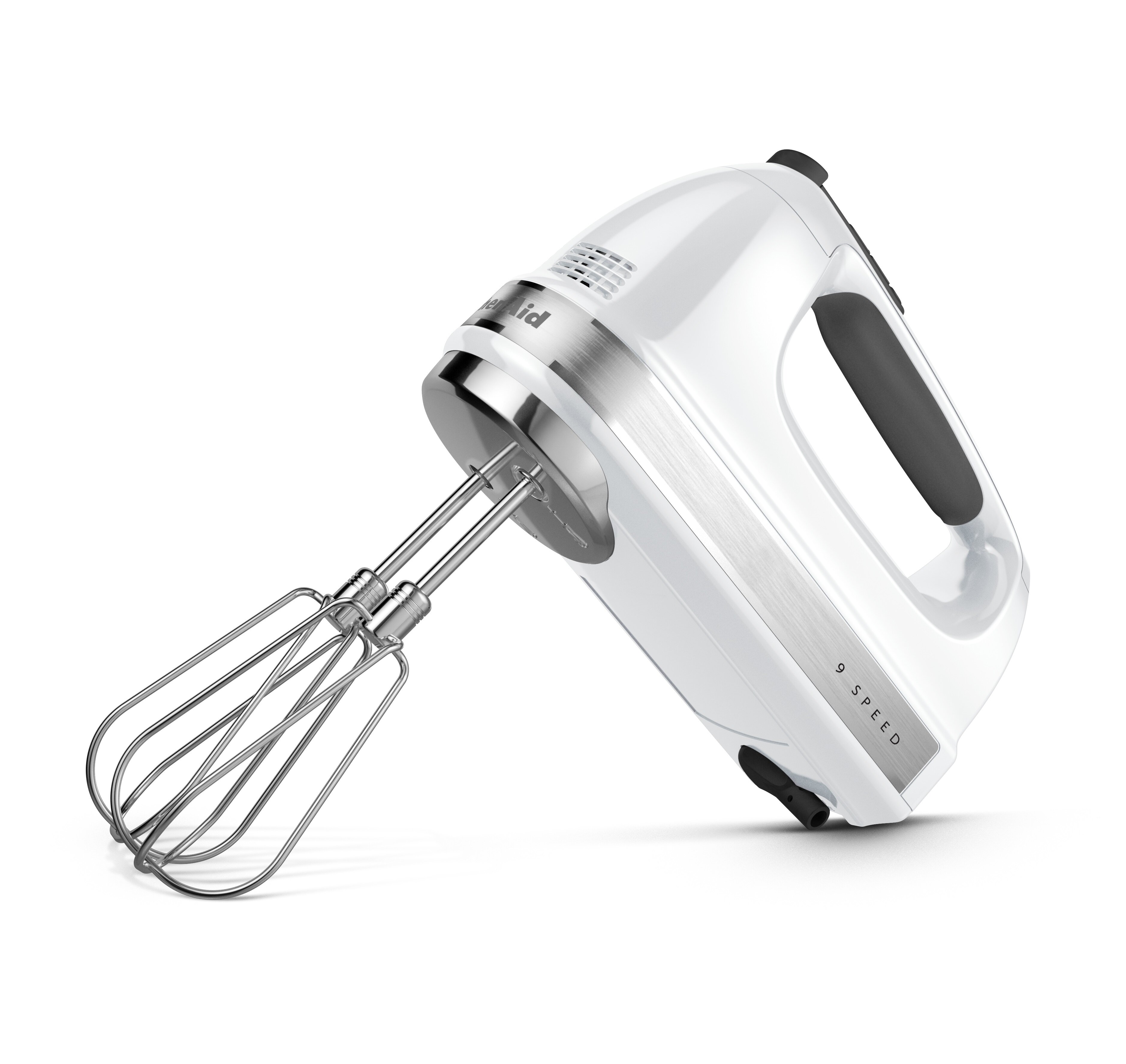 KitchenAid 7-Speed Empire Red Hand Mixer with Beater and Whisk