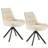 Morden Simple Upholstered 360° Swivel Solid Color Chenille Dining Chair-1500670427