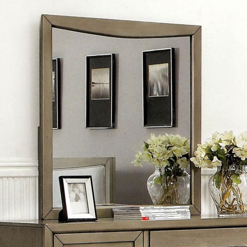 Grigor Wood Flat Wall Mirror