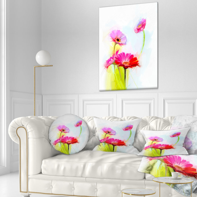 Coussin lombaire à fleurs floral still life gerbera