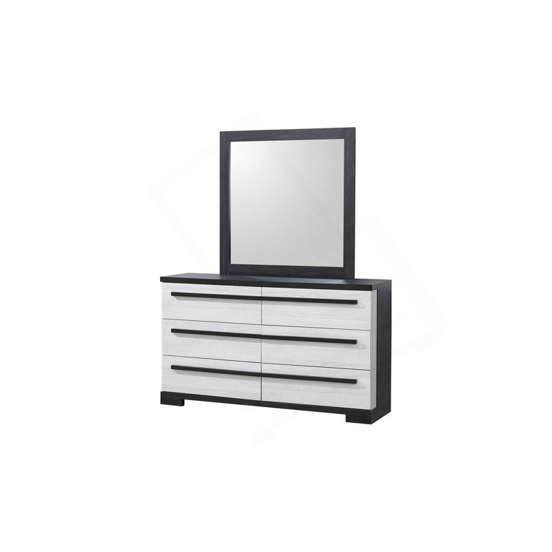 Mobilier de chambre à coucher 1pc, Crème, ébène