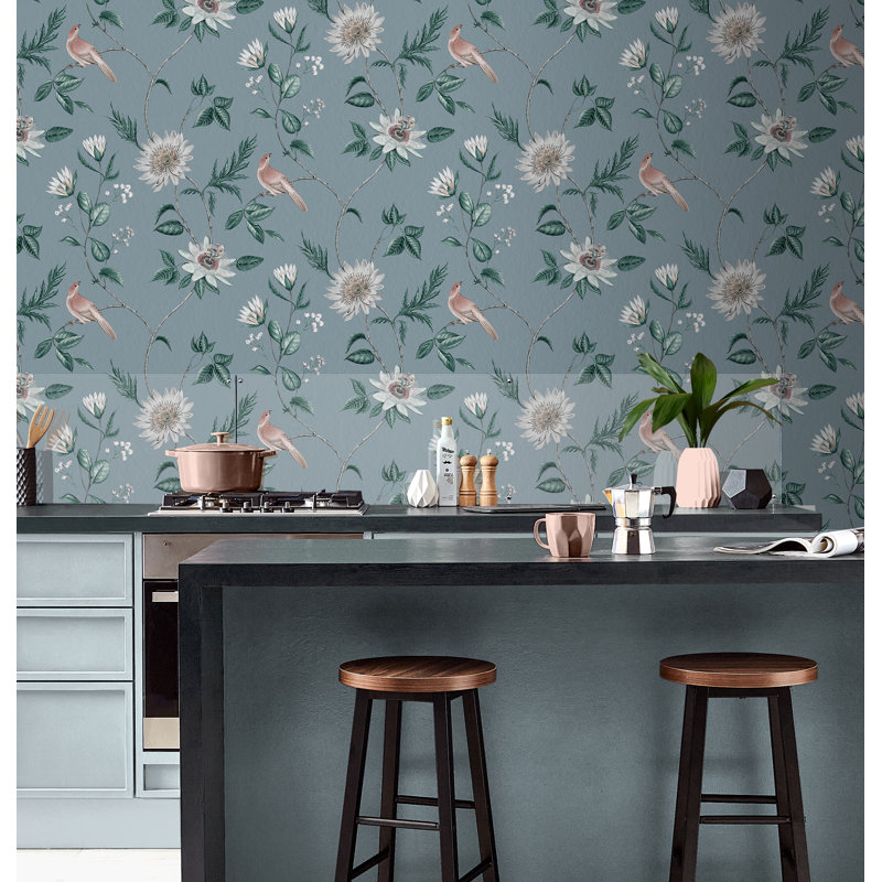 Nuit Lush Wallpaper, Blue